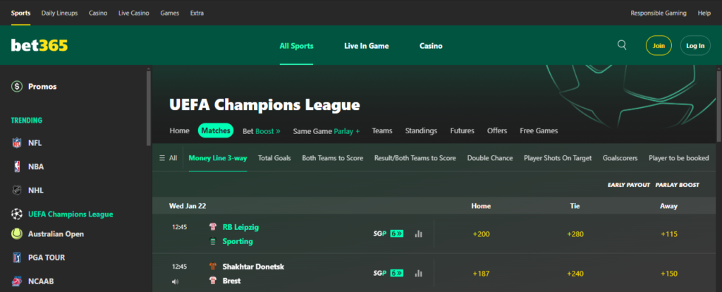 Bet365 Europe League